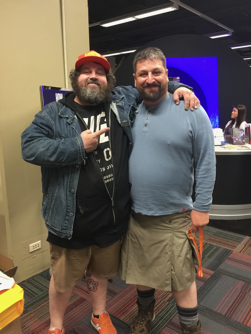Erich Rainville with Aaron Draplin at the How Design conference in Chicago