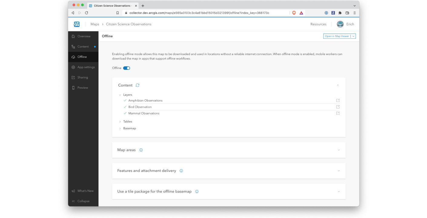 Offline map preparation — centralized workflow