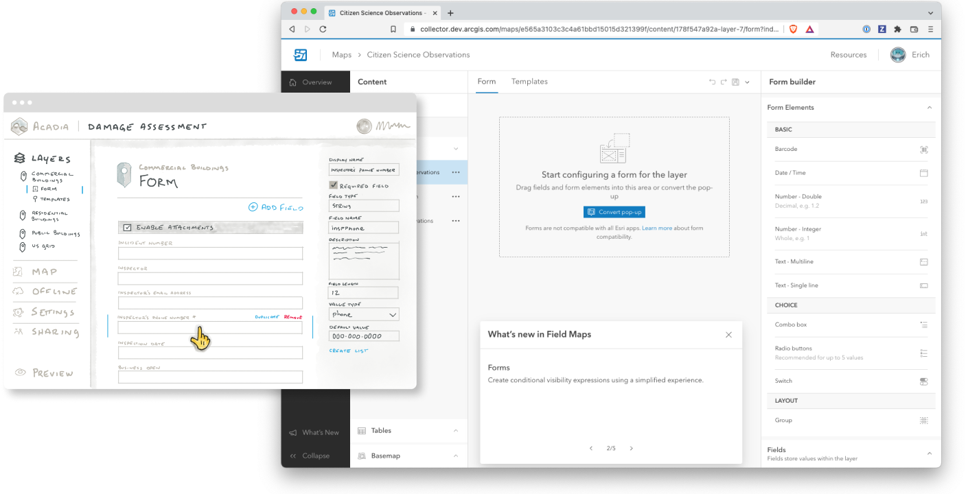 Smart Forms form builder canvas